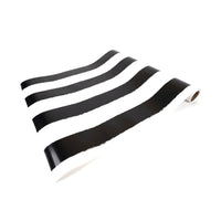 Black and White Stripe Paper Table Runner