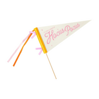 Felt pennant with Its just a Bunch of Hocus Pocus text, perfect for Hocus Pocus decor and pink Halloween decor.