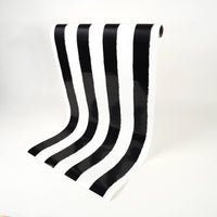 Black and White Stripe Paper Table Runner