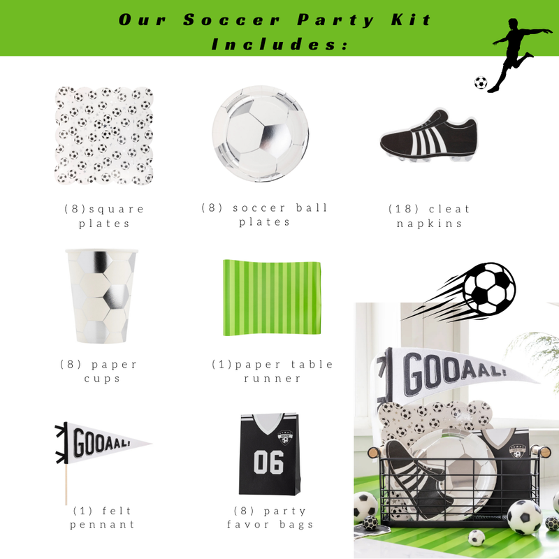 Soccer Birthday Party Kit - Everything you need to score a goal at your next soccer party.