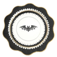 Elegant Halloween Dessert Lacy Bat Plates by Bonjour Fete. Check out the coordinating Elegant Large Plate to make a beautiful place setting! 