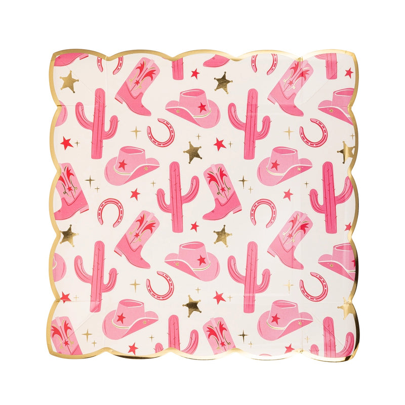 Cowgirl Icons Paper Plates 8ct | Bride's Last Rodeo Bachelorette Party | Disco Cowgirl Birthday | First Rodeo Birthday | Cowgirl Party