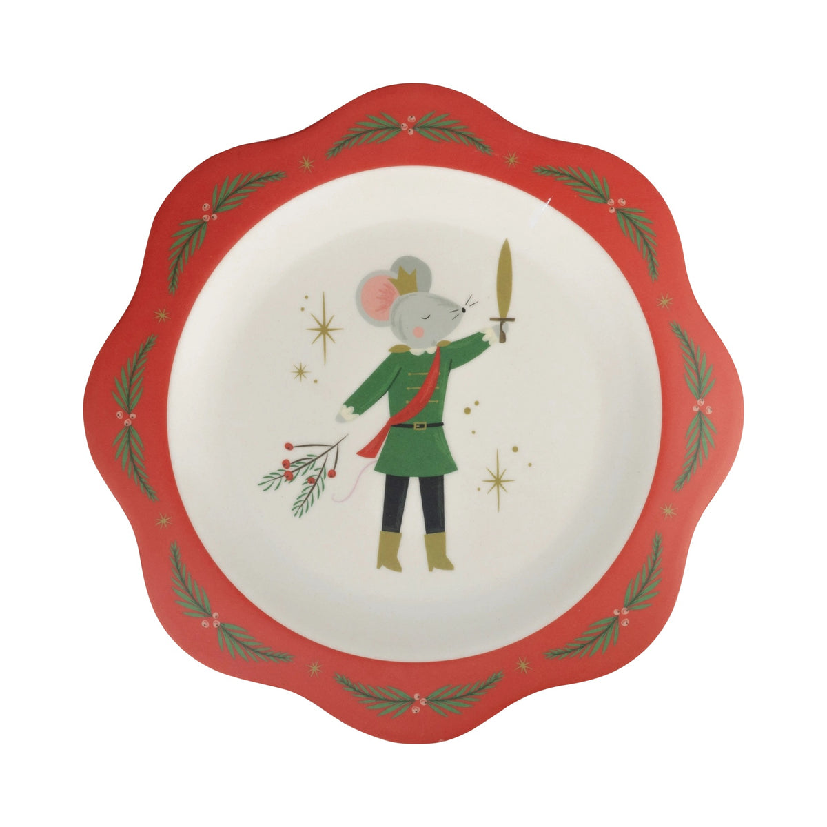 Bamboo Christmas plates with scenes from the nutcracker