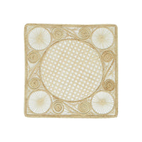 Coquette Design Straw Charger Plates, Set of 2