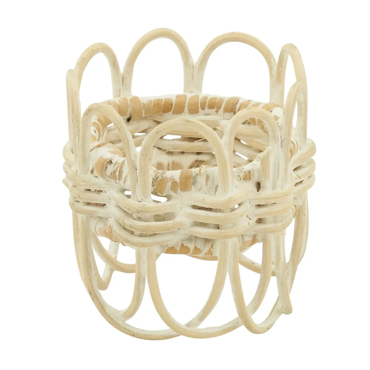 Twisted Rattan Napkin Rings, Set of 4