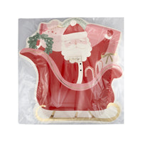 Santa's Sleigh Shaped Paper Plates in Wrapping