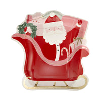 Santa's Sleigh Shaped Paper Plates