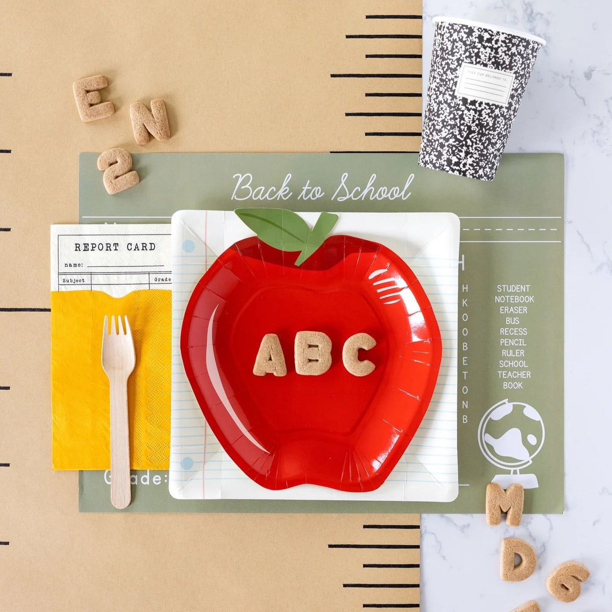 These 24 paper napkins, designed like report cards, are perfect for any Back to School Party. Add a fun, academic vibe to your event while keeping things tidy. Get ready for an A+ celebration!