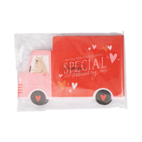 Truck shaped valentines day napkins - perfect for a kids valentines day party