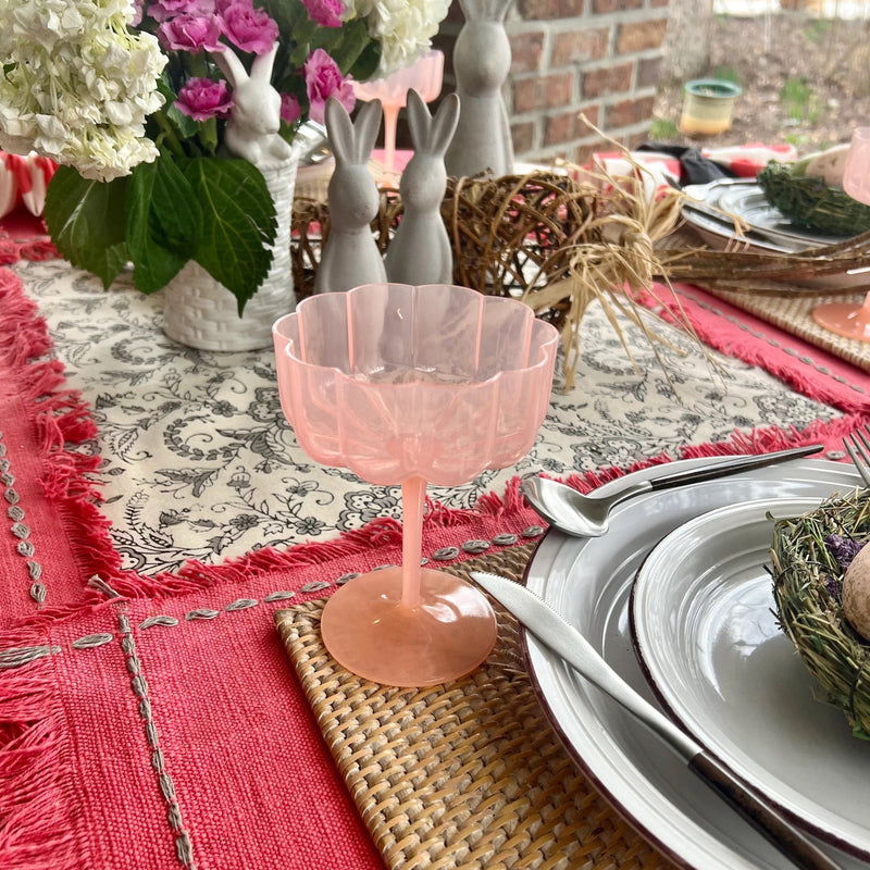 Pink Champagne Coupe Glasses - perfect for Mothers Day, Valentines Day, Easter or a Gift.