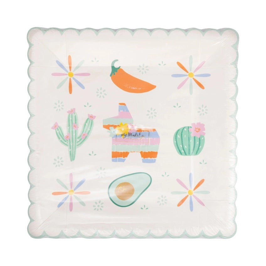 Fiesta Icons Paper Plates in Packaging