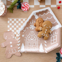 Gingerbread Girl Paper Napkin | Christmas Party Decorations, Gingerbread Birthday Supplies, Holiday Party Supplies, Kids Christmas Table