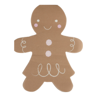 Gingerbread Girl Paper Napkin | Christmas Party Decorations, Gingerbread Birthday Supplies, Holiday Party Supplies, Kids Christmas Table