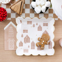 Gingerbread House Paper Napkin | Christmas Party Decorations, Gingerbread Birthday Supplies, Holiday Party Supplies, Kids Christmas Table