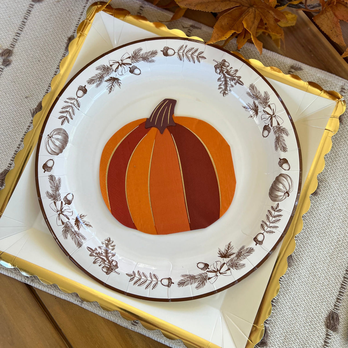 pumpkin paper napkins