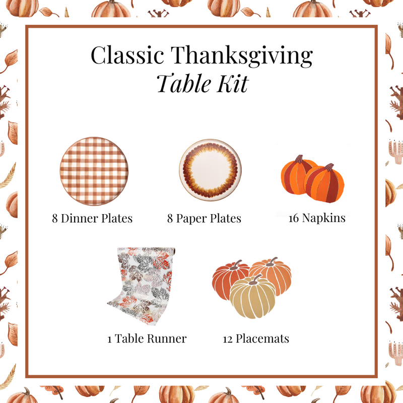 Classic Thanksgiving table decor kit