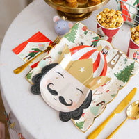 Christmas place setting with a nutcracker theme