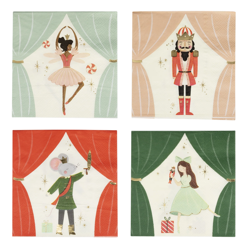 Nutcracker themed paper napkins