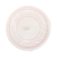 Detailed view of the pink floral pattern on the Pembroke Small Plates.