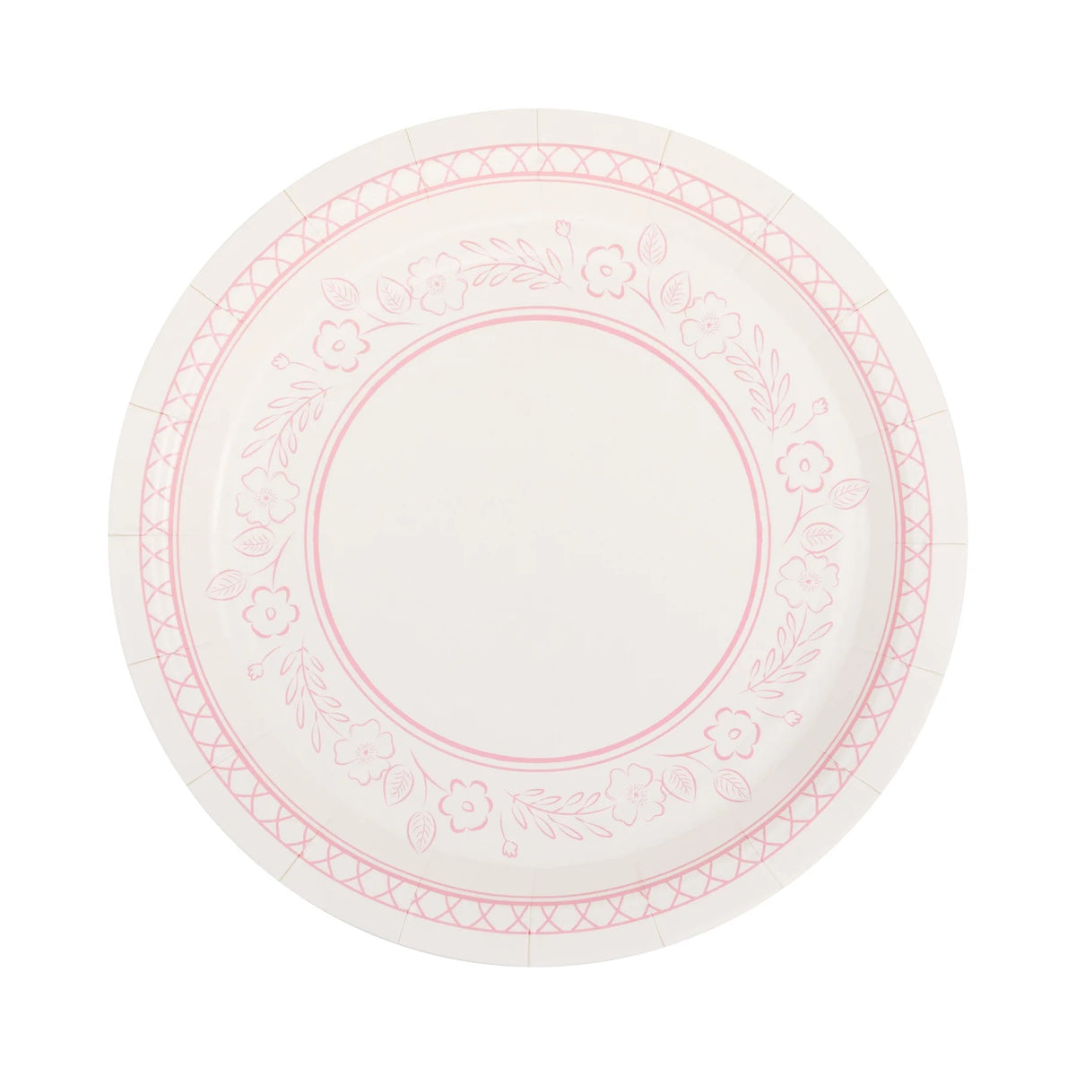 Pembroke Small Pink Floral Plates set on a table with tea party treats.