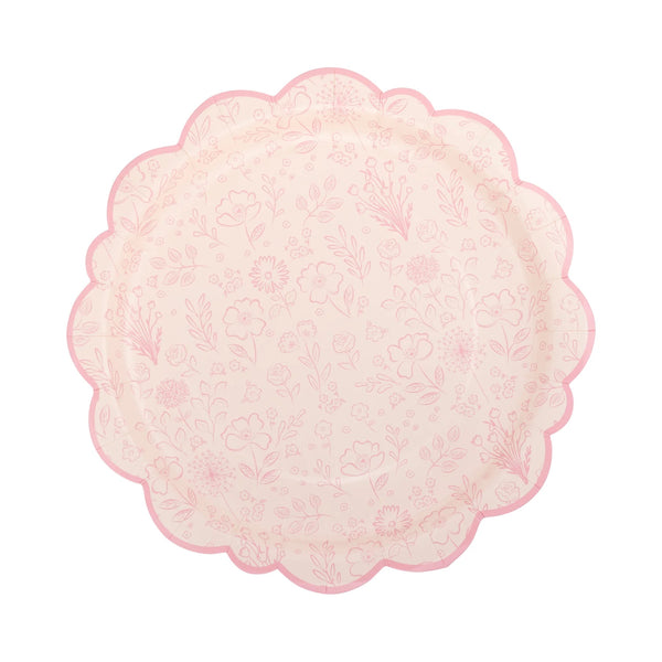 Pembroke 10" Paper Plates Perfect for a Baby Shower or Bridal Shower