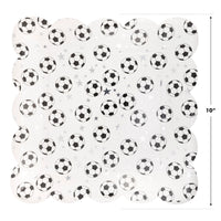 Get ready to celebrate with these soccer plates at your soccer birthday party! Each set of 8 square paper plates, measuring 10 x 10 inches, features a lively soccer ball design and chic scalloped edges.