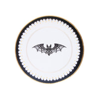 Elegant Halloween Dessert Lacy Bat Plates by Bonjour Fete. Check out the coordinating Elegant Large Plate to make a beautiful place setting! 