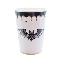 Halloween Paper Cup with a lacy bat design. 