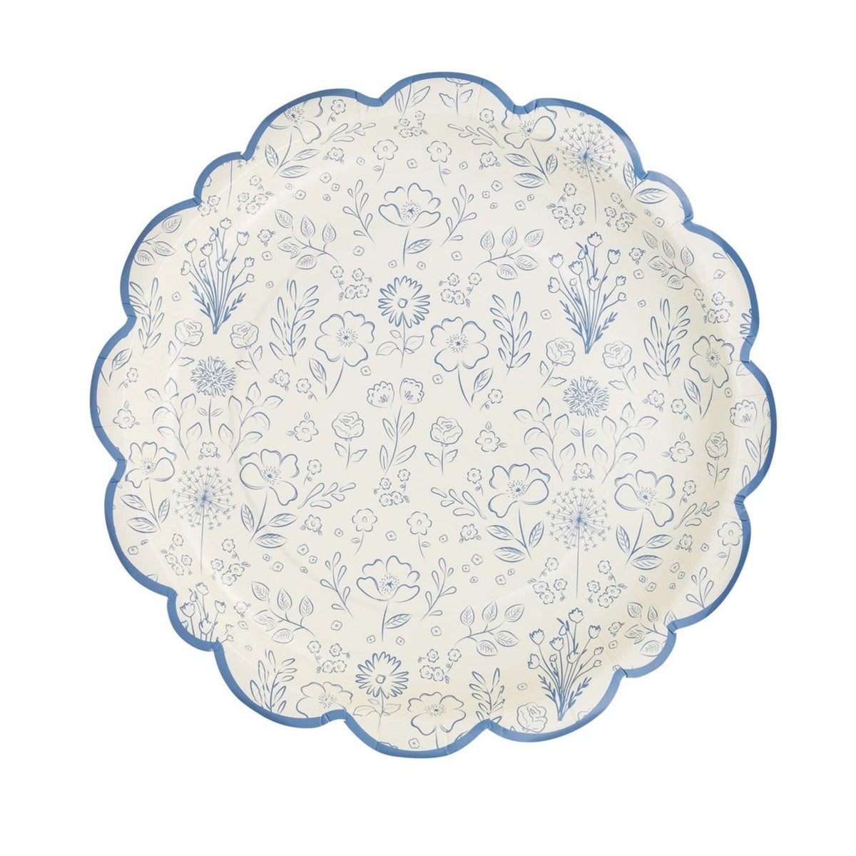 Pembroke Floral Paper Plate 10", Set of 8  Tea Party Decor, Garden Party Tableware, Tea Time Party Plates, Floral Paper Plates, Mother's Day