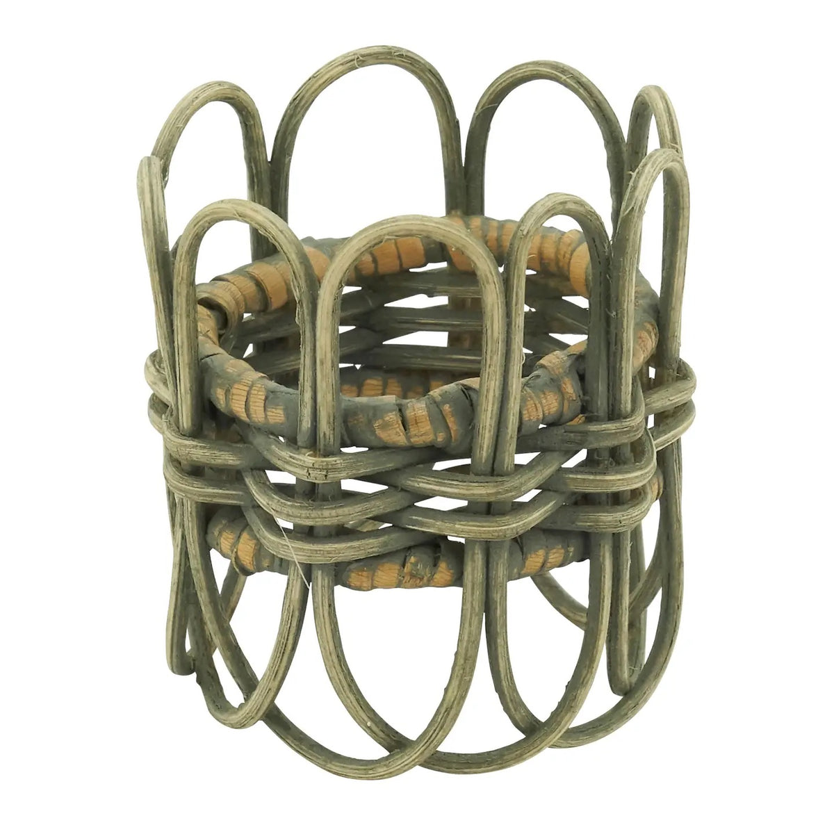 Twisted Rattan Napkin Rings, Set of 4