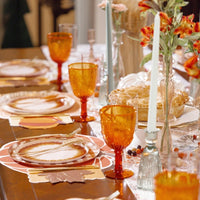 Paper table runner with leaf design