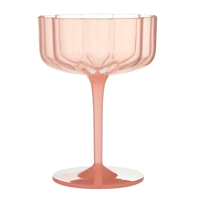 Pink Champagne Coupe Glasses - perfect for Mothers Day, Valentines Day, Easter or a Gift.