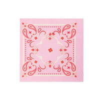 Keep your cowgirl party stylish and fun with our pink bandana paper cocktail napkins. The perfect addition to any celebration!