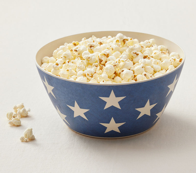 Blue serving bowl with white stars - perfect for a patriotic party.