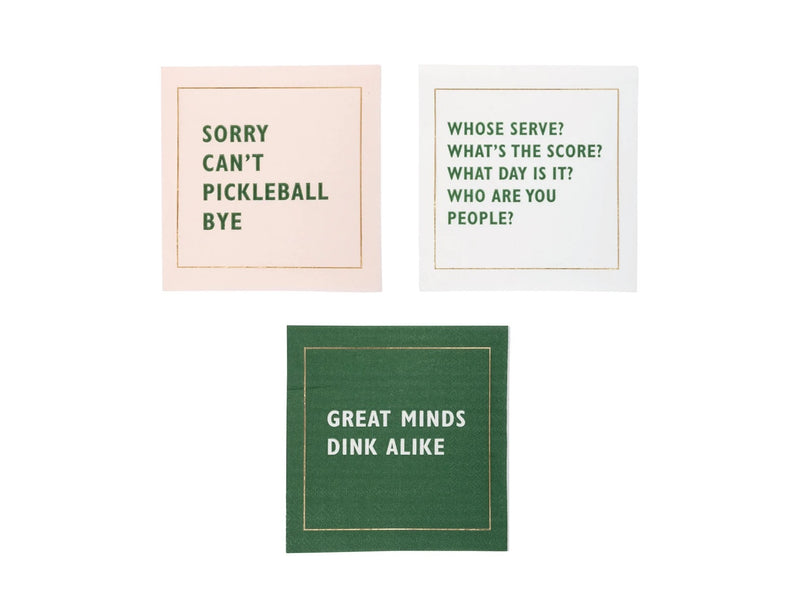 Add some wit to your country club themed party with our pickleball cocktail napkins!