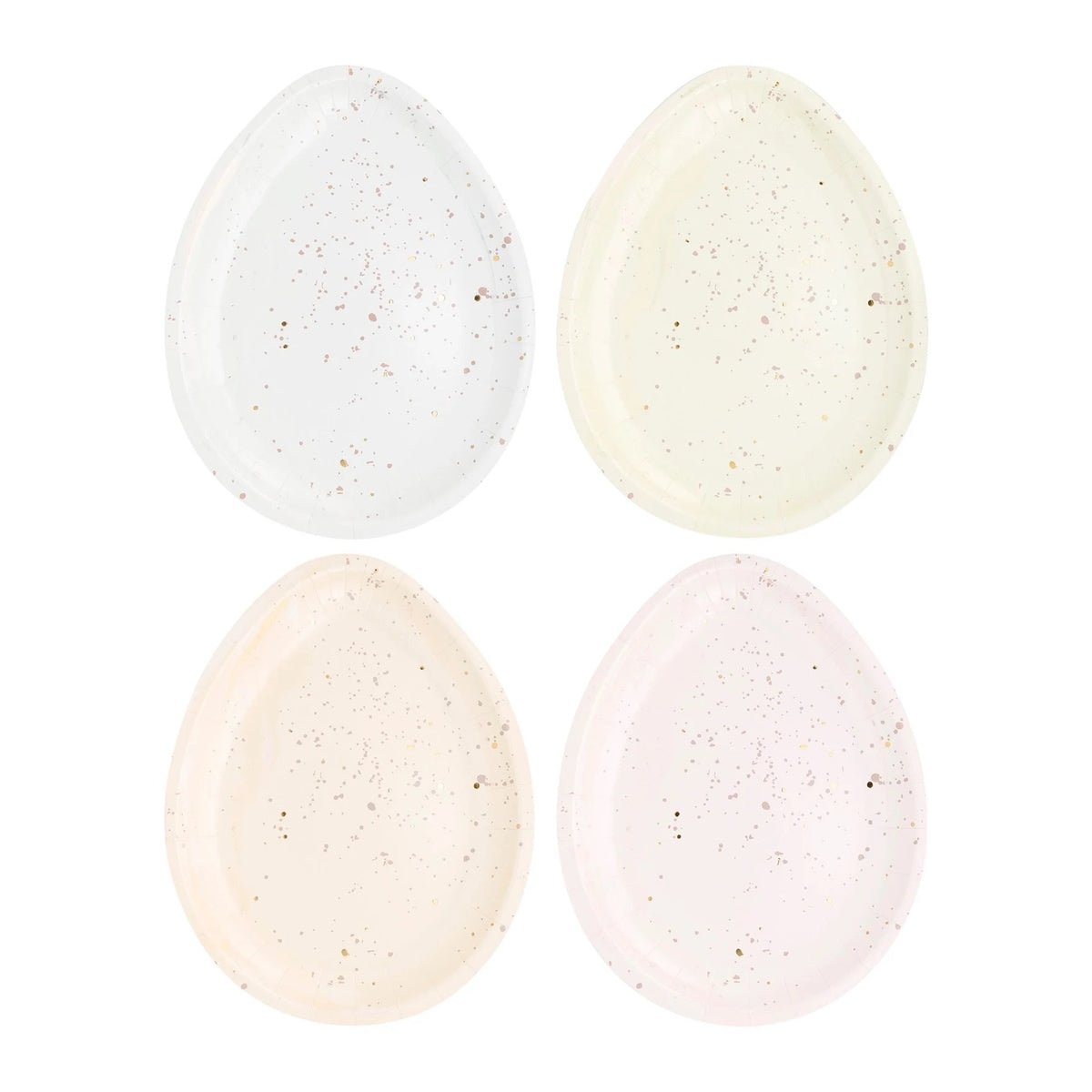 Easter plates shaped like eggs - pastel egg shaped plates perfect for an easter table and easter brunch.