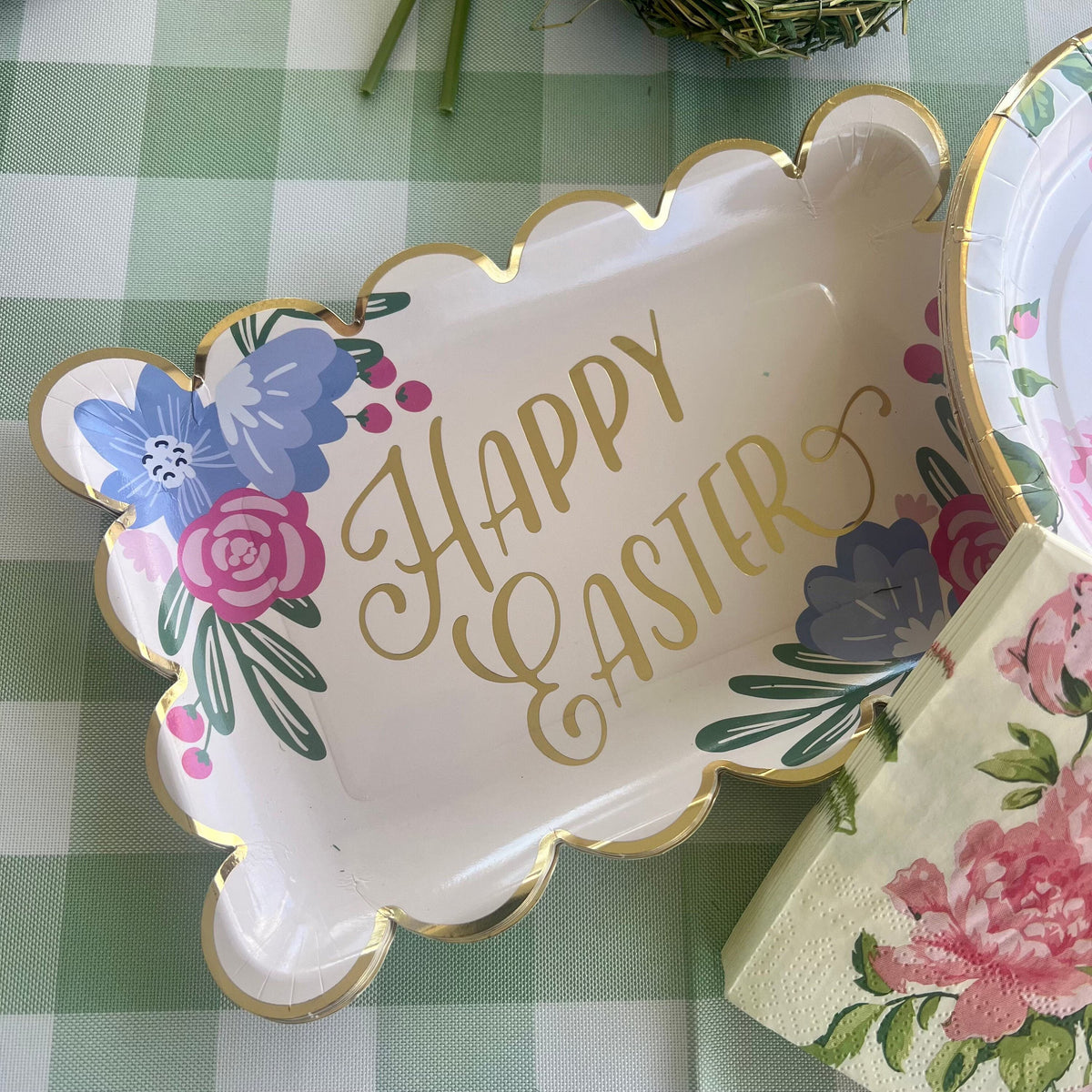 Easter Paper Plates | Easter Plates (Set of 8) - Easter Table - Easter Party - Easter Birthday - Easter Salad Plate - Easter Party Supplies