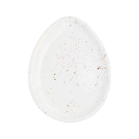 Easter plates shaped like eggs - pastel egg shaped plates perfect for an easter table and easter brunch.