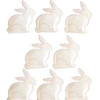Easter Bunny Shaped Plates | Easter Paper Plates (Set of 8) - Easter Party Decor, 1st Birthday Decor, 1st Birthday Plates, Bunny Plates